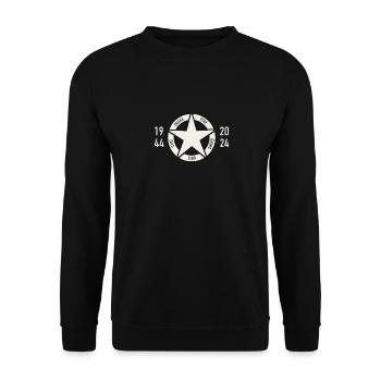 80 years since the landing in Normandy, d-day 1944 - Unisex Sweatshirt - black - Front - Alina (178cm) & Michal (187cm)
