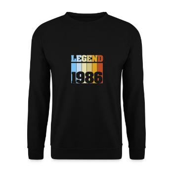 1986 - Unisex Pullover - Schwarz - Vorne - Alina (178cm) & Michal (187cm)