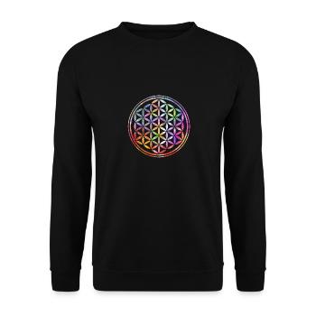 Blume Des Lebens - Look Inside 4 - Unisex Pullover - Schwarz - Vorne - Alina (178cm) & Michal (187cm)