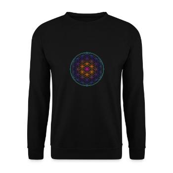 Blume Des Lebens - Solo 4 - Unisex Pullover - Schwarz - Vorne - Alina (178cm) & Michal (187cm)