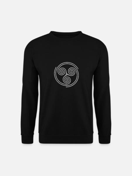 Celtic Culture Triple Spiral Triskele Symbol 5a - Unisex Pullover - Schwarz