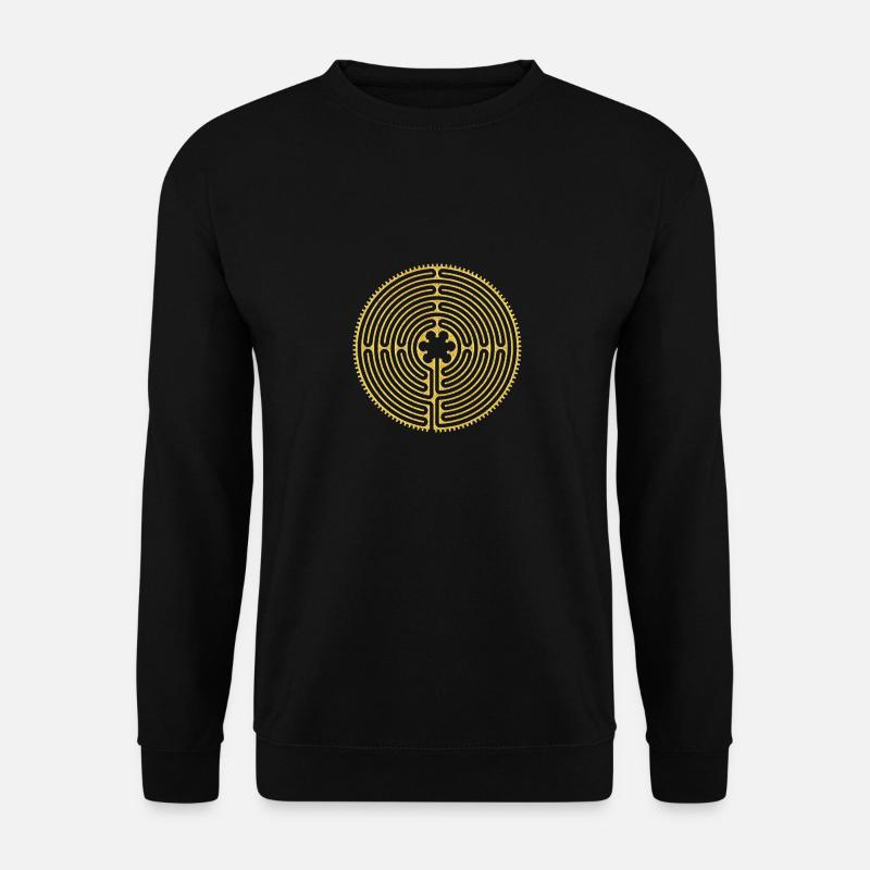 Chartres Labyrinthe Long Way 3 - Sweat-shirt Unisexe - noir