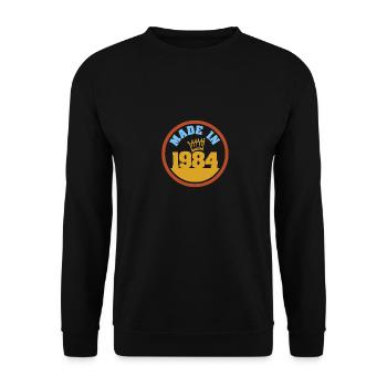 Made in 1984 - Unisex Sweatshirt - black - Front - Alina (178cm) & Michal (187cm)