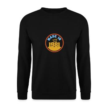 Made in 1981 - Unisex Sweatshirt - black - Front - Alina (178cm) & Michal (187cm)
