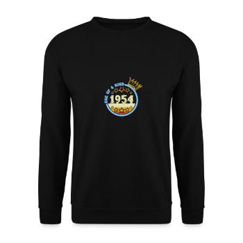1954 - Unisex Pullover - Schwarz - Vorne - Alina (178cm) & Michal (187cm)