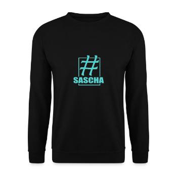 Sascha - Unisex Sweatshirt - black - Front - Alina (178cm) & Michal (187cm)