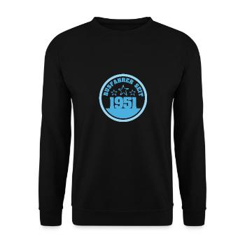 Jahr 1951 - Unisex Pullover - Schwarz - Vorne - Alina (178cm) & Michal (187cm)