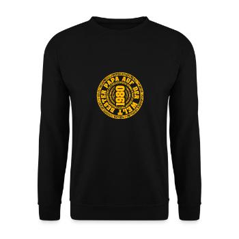 Jahr 1980 - Unisex Pullover - Schwarz - Vorne - Alina (178cm) & Michal (187cm)
