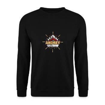 Cadeau pour Andrey - Sweat-shirt Unisexe - noir - Devant - Alina (178cm) & Michal (187cm)