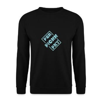 Perfekt Einzigartig Fionn - Unisex Pullover - Schwarz - Vorne - Alina (178cm) & Michal (187cm)
