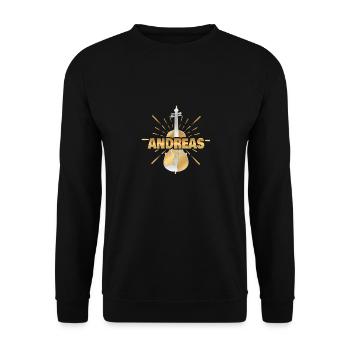 Violinist Andreas - Unisex Sweatshirt - black - Front - Alina (178cm) & Michal (187cm)