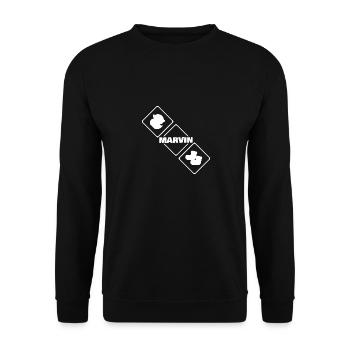Birth: Marvin - Unisex Sweatshirt - black - Front - Alina (178cm) & Michal (187cm)