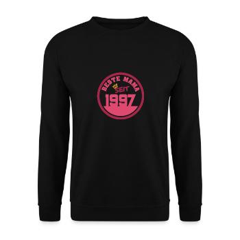 Mutti 1997 - Unisex Pullover - Schwarz - Vorne - Alina (178cm) & Michal (187cm)