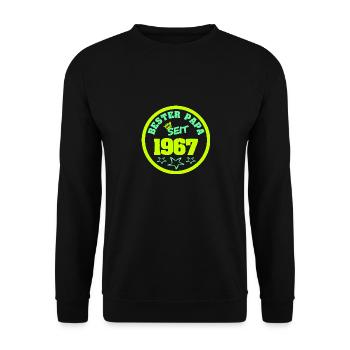 Vater 1967 - Unisex Pullover - Schwarz - Vorne - Alina (178cm) & Michal (187cm)