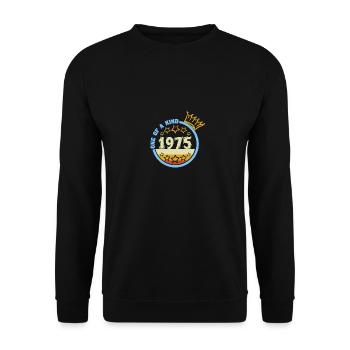 Jahr 1975 - Unisex Pullover - Schwarz - Vorne - Alina (178cm) & Michal (187cm)