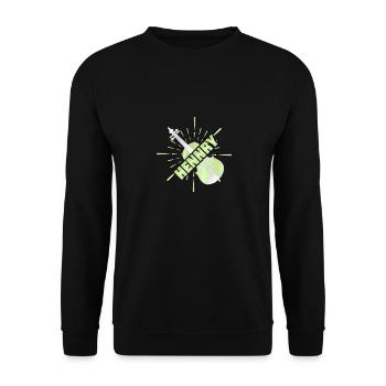 String instrument Hennry - Unisex Sweatshirt - black - Front - Alina (178cm) & Michal (187cm)