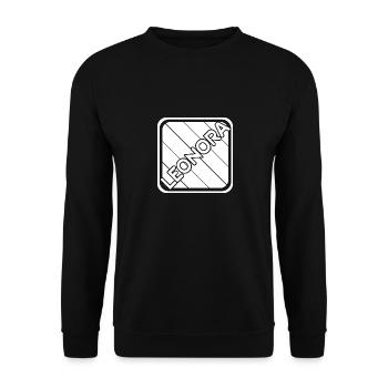 First name Leonora - Unisex Sweatshirt - black - Front - Alina (178cm) & Michal (187cm)