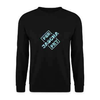 Perfekt Jascha - Unisex Pullover - Schwarz - Vorne - Alina (178cm) & Michal (187cm)