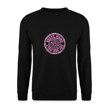 Mama 1952 - Unisex Pullover - Schwarz - Vorne - Alina (178cm) & Michal (187cm)
