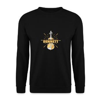 Violin Bennett - Unisex Sweatshirt - black - Front - Alina (178cm) & Michal (187cm)