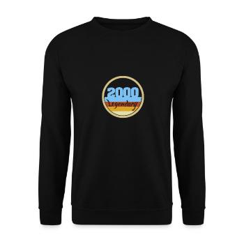 Born 2000 - Unisex Sweatshirt - black - Front - Alina (178cm) & Michal (187cm)
