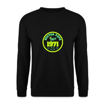 Jahr 1971 - Unisex Pullover - Schwarz - Vorne - Alina (178cm) & Michal (187cm)