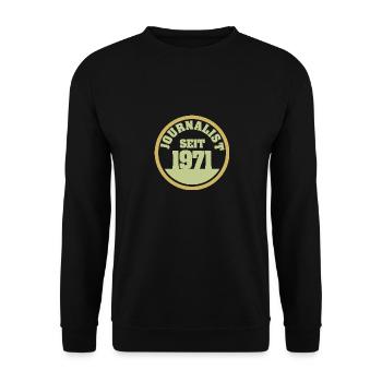 Jahr 1971 - Unisex Pullover - Schwarz - Vorne - Alina (178cm) & Michal (187cm)