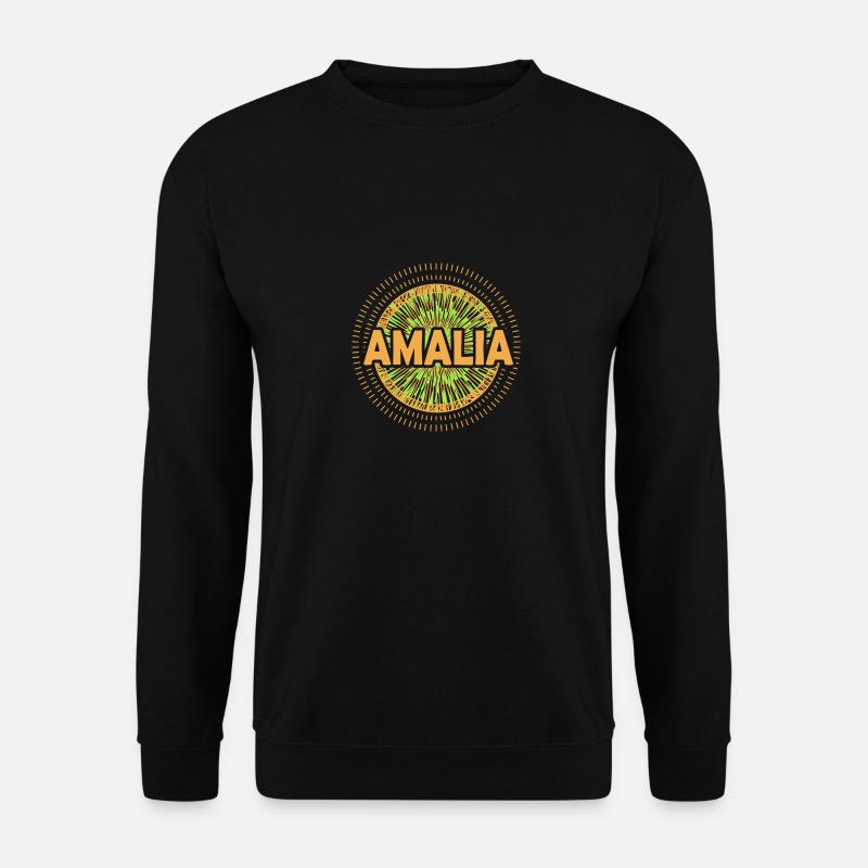 Frau für Amalia Geschenkidee Name - Unisex Pullover - Schwarz