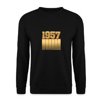 Birthday: 1957 - Unisex Sweatshirt - black - Front - Alina (178cm) & Michal (187cm)