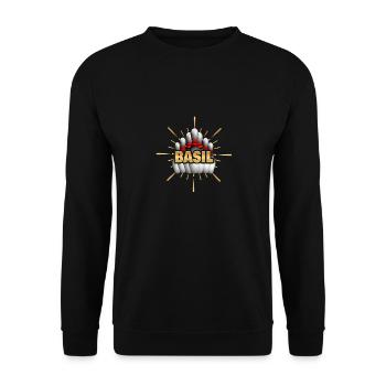 Basil - Unisex Sweatshirt - black - Front - Alina (178cm) & Michal (187cm)