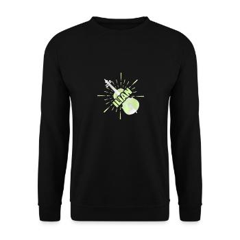 Ilian as a string instrument - Unisex Sweatshirt - black - Front - Alina (178cm) & Michal (187cm)