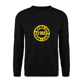 1968 - Unisex Pullover - Schwarz - Vorne - Alina (178cm) & Michal (187cm)