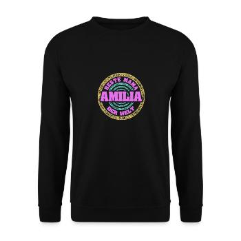 Mutter Amilia - Unisex Pullover - Schwarz - Vorne - Alina (178cm) & Michal (187cm)