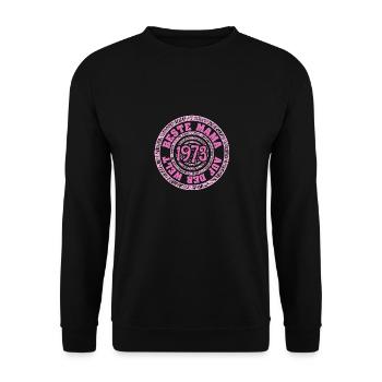 Beste 1973 - Unisex Pullover - Schwarz - Vorne - Alina (178cm) & Michal (187cm)