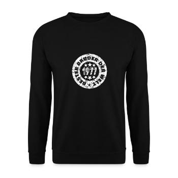 1977 - Unisex Pullover - Schwarz - Vorne - Alina (178cm) & Michal (187cm)