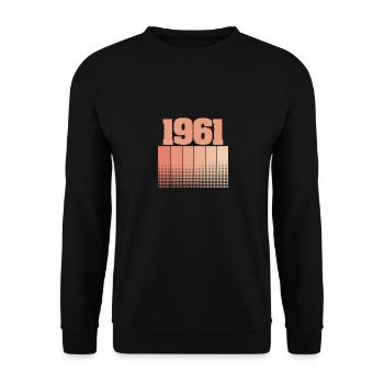 Born in 1961 - Unisex Sweatshirt - black - Front - Alina (178cm) & Michal (187cm)