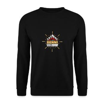 Benni - Unisex Pullover - Schwarz - Vorne - Alina (178cm) & Michal (187cm)