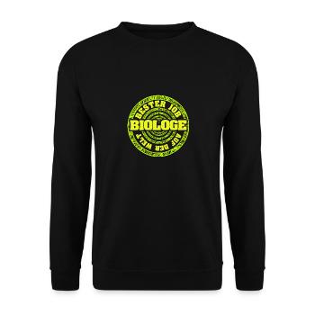 Job Biologe - Unisex Pullover - Schwarz - Vorne - Alina (178cm) & Michal (187cm)
