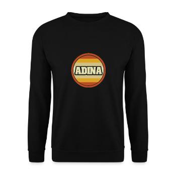 Adina as a first name - Unisex Sweatshirt - black - Front - Alina (178cm) & Michal (187cm)