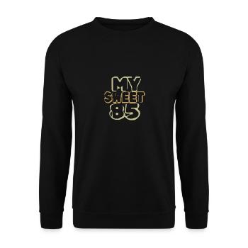 Sweet 85 - Unisex Sweatshirt - black - Front - Alina (178cm) & Michal (187cm)