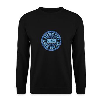 2029 - Unisex Pullover - Schwarz - Vorne - Alina (178cm) & Michal (187cm)