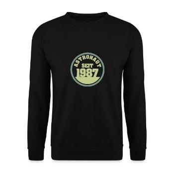 1987 - Sweat-shirt Unisexe - noir - Devant - Alina (178cm) & Michal (187cm)