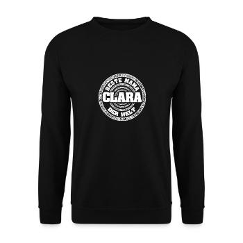 Gift for Clara - Unisex Sweatshirt - black - Front - Alina (178cm) & Michal (187cm)