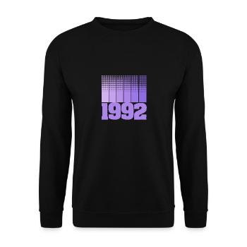Jahrgang 1992 - Unisex Pullover - Schwarz - Vorne - Alina (178cm) & Michal (187cm)