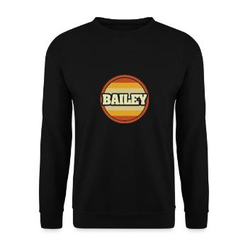 Prénom Bailey - Sweat-shirt Unisexe - noir - Devant - Alina (178cm) & Michal (187cm)