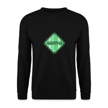 Mädchen Agatha - Unisex Pullover - Schwarz - Vorne - Alina (178cm) & Michal (187cm)