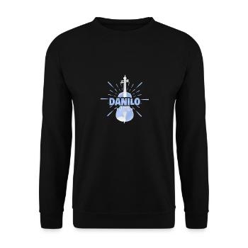 Danilo as a first name - Unisex Sweatshirt - black - Front - Alina (178cm) & Michal (187cm)