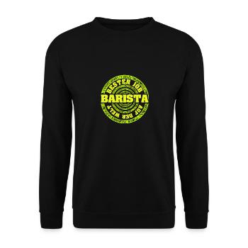 Gift for Barista - Unisex Sweatshirt - black - Front - Alina (178cm) & Michal (187cm)