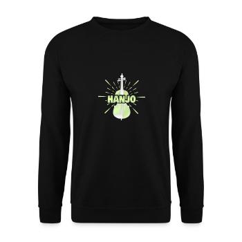 String instrument Hanjo - Unisex Sweatshirt - black - Front - Alina (178cm) & Michal (187cm)