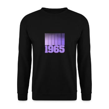 Born in 1965 - Unisex Sweatshirt - black - Front - Alina (178cm) & Michal (187cm)